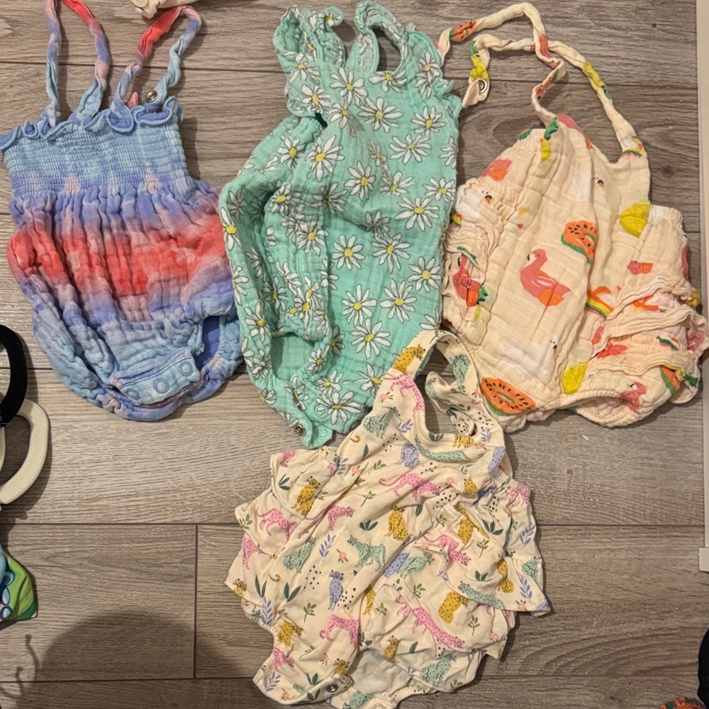 Angel Dear Kids One Pieces - Blue, Green, Cream